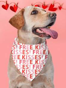 PETSIN Valentine's Day Dog Bandanas Pet Bibs With Love Letter Prints - Multicolor - View 10