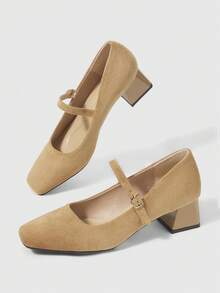 Sleekvia Tacones para mujer - Camel - Ver 2