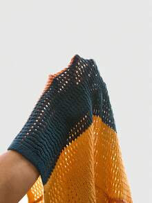 ROMWE MEN Men's Embroidered Striped Jacquard Knit Polo Shirt - Multicolor - View 5