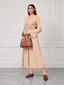 Sleekvia Damen Lässig Rundkopf Slip-On Weich Strick Obermaterial Kontrastfarbe Mary Jane Stil Flache Schuhe, vielseitig für Urlaub & Lässig - Kaffeebraun - Übersicht 6