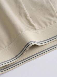 Velminro 3pcs Striped Print Elastic Waist Men's Boxer Briefs - Apricot - View 5