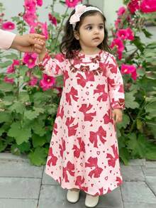 SHEIN Rochie drăguță și versatilă, casual, cu model floral, cu guler petal, strasuri în față, violet deschis, lejeră, confortabilă, casual și versatilă, de zi cu zi, potrivită pentru petreceri de ziua de naștere, petreceri de seară, spectacole, nunți - Roz - Vizualizare 3