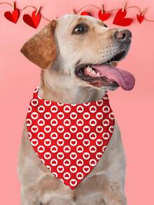 PETSIN 5PCS Valentines Dog Bandanas Pet Bibs With Love Letter Prints Bulk Pet Bandanas Dog Bandanas Bibs Triangle Dog Scarf Colorful Pet Dog Bandanas For Medium Large Dog Birthday Summer Costume Accessories Decoration - Multicolor - View 10
