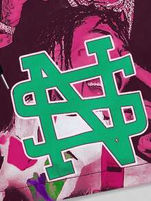 ROMWE MEN Street Life 男士印花梭织短裤，适合春夏日常穿着 - 玫紅色 - 查看 4