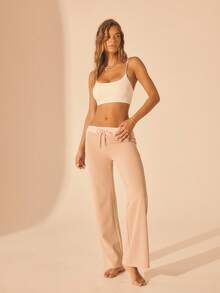 Aralina Leisurewear Lightweight Loose Fit Drawsting Active Workout Pant - Pink - View 7