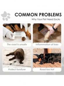 1 PC Waterproof Slip Resistant Strapped Leggings For Paw Protection Black Dog Harness Snow Boots Outdoor Winter Walking Shoes Pet Dog Booties Fashion Gear For Dogs Adventure Holiday Season