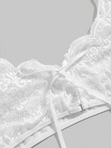 ROMWE J-Fashion 可爱卡哇伊学院风蝴蝶结露脐上衣和格子迷你裙性感内衣套装 - 彩色 - 查看 4