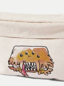 HARRY POTTER X SHEIN Luminous Shoulder Tote Bag - Beige - View 7