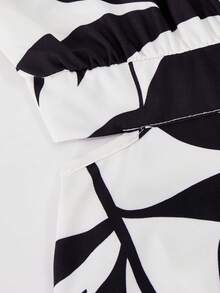 SHEIN ChillGRL Streecool 少女梭织印花优雅收腰吊带连衣裙，露背设计，适合春夏日常休闲穿着 - 彩色 - 查看 4