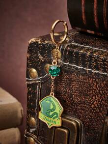 HARRY POTTER X SHEIN 1 đôi bông tai mặt dây chuyền hình động vật hoạt hình bằng hợp kim kẽm, đính đá lấp lánh, thiết kế tối giản, thích hợp cho tiệc tùng, hòa nhạc, lễ hội. - Vàng - Xem 4