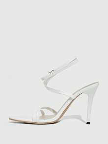 CUCCOO SZL Sandalias de tacón para mujer - Beis - Ver 9