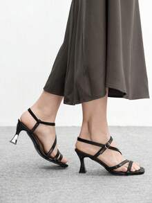 CUCCOO BIZCHIC Ladies Are Fashionable, Sexy, Elegant And Beautiful, Simple And Generous, Casual Commuting, High-Heeled Sandals. Summer Shoes - Black - View 5