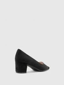 CUCCOO BIZCHIC Giày cao gót mũi vuông thời trang dành cho nữ, thích hợp đi lại hàng ngày. - màu đen - Xem 9