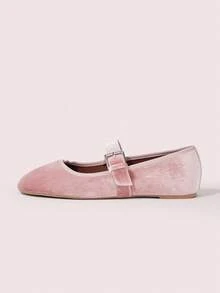 CUCCOO DOLLMOD Women's Buckle Design Casual Fashionable Flat Shoes Spring Shoes - Pink - View 7