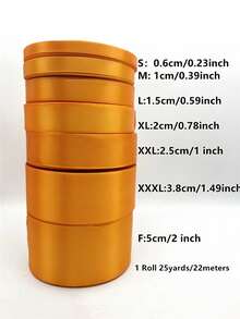 1 rollo de cinta de satén para hacer lazos hechos a mano, decoraciones de boda, envoltura de regalos, manualidades DIY, arreglos florales, suministros para fiestas en múltiples colores y anchos - Naranja - Ver 9