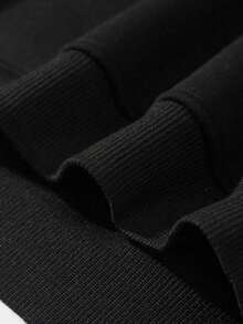 ROMWE MEN Street Life Spring Casual Graphic Men'S Gothic Pattern Zip-Up Hoodie, Casual Daily Wear, Long Sleeve Sweatshirt For Autumn/Winter - Black - View 5