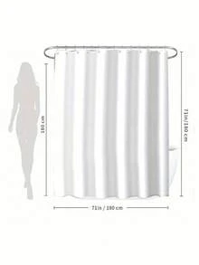 1pc Printed Beach Series Beach Scenery Beach Shell Pattern Shower Curtain Bathroom Set, Must-Have For Home, Dorm Decor Home Bathroom Decor Fall Decor Back To School - Multicolor - View 2