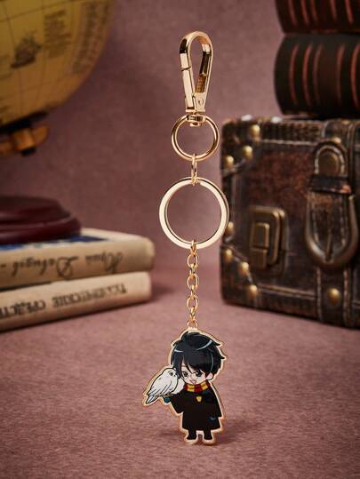 HARRY POTTER X SHEIN 1pc Zinc Alloy Cartoon Pattern Keychain, Luxury Niche, Couples Style, Multi-Purpose Accessory, Suitable For Party, Concert, Festival