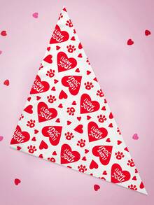 PETSIN Valentine's Day Dog Bandanas Pet Bibs With Love Letter Prints - Multicolor - View 8