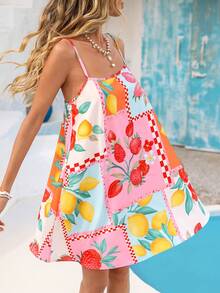 Vivid Eden 女士海鲜印花无袖连衣裙 - 彩色 - 查看 6