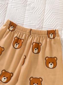 SHEIN Ensemble bébé unisexe 6 pièces, imprimé asymétrique mignon du Roi Lion, t-shirt à manches courtes et short, convient pour bébé à porter en toute occasion l'été, 3 motifs de couleurs différentes offrent plus de choix, à la mode et adorable - Multicolore - Voir 9