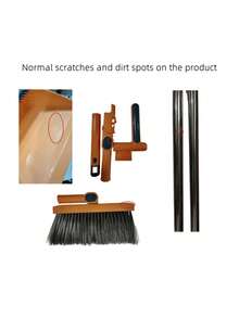 1set Household Broom And Dustpan, Long Handle Floor Cleaning Broom Dustpan, Rotatable Broom And Dustpan With Teeth, For Dust And Debris Removal, For Home, Kitchen, Room, Office, Cleaning Supplies, Cleaning Tools - Multicolor - View 8