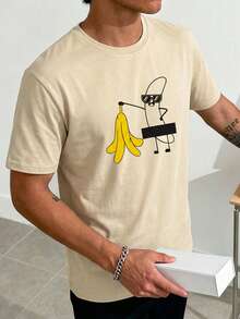 SWAVVY 男士休闲卡通印花短袖T恤，夏季情侣装