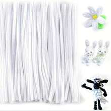 Ống làm sạch, 100/200/300 cái Ống làm sạch màu trắng Thân bông nhung, 6mm * 11,8 inch, Ống làm sạch thân bông nhung, Đồ thủ công làm sạch ống, Dành cho ống làm sạch Vật dụng thủ công DIY Nghệ thuật & Thủ công Trang trí - Nhiều màu - Xem 12