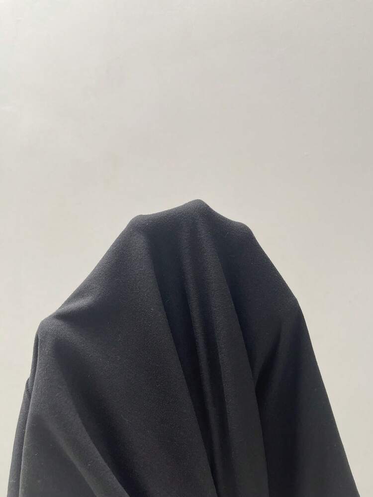 Black And White Patchwork Plus Size Elegant Knitted Long Sleeve Pants Suit With Ruffle Hem