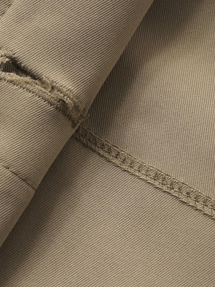 Women's Solid Color Raglan Sleeve Double-Breasted Casual Jacket