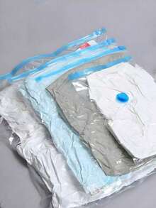 5/3/1 件套加厚真空压缩收纳袋，防水密封衣物整理袋，适合旅行、宿舍和家庭使用 - 可重复使用，节省空间，非常适合存放床上用品、衣物、学习用品等，是卧室和家庭整理的理想之选。 - 彩色 - 查看 8