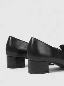 Sleekvia Women's Tassel Design Fashionable High Heels For Daily Commute - Black - View 9