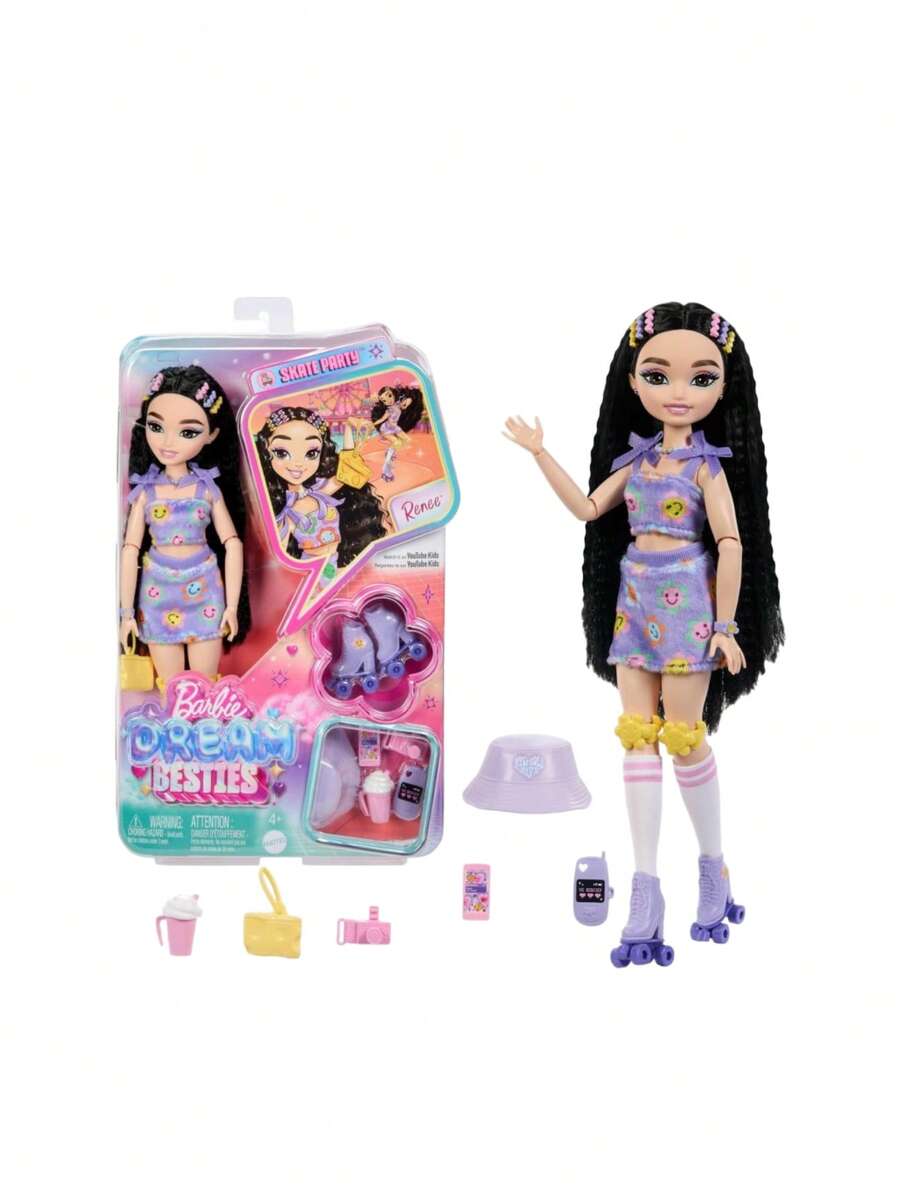 Mattel Barbie Dream Besties Barbie Renee Roller Skating Fashion Doll JFX99 - Multicolor - View 1