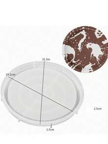 Oval Tray Resin Casting Molds - Silicone Molds For Jewelry Bowl, Basin, Plaster, Concrete - White - - View 14