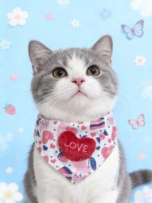 PETSIN 1 可爱宠物项圈；宠物针织项圈；猫咪围兜；狗狗围裙；宠物配饰；宠物用品 - 彩色 - 查看 16