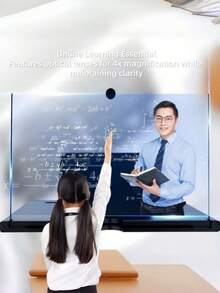 Kaca Pembesar Layar Ponsel dengan Lensa Ultra-HD - Kaca Pembesar Layar Universal untuk Menampilkan Layar Ponsel ke TV, Perlindungan Mata, Anti-Silau, Mode Lanskap & Potret Bebas Genggam untuk Film, Game, dan Video - Hitam - View 4