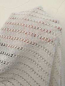 Sunnyshic Women's Casual Vacation Hollow Perforated Beaded Mesh Knit Cover Up, Spring/Summer - Apricot - View 7