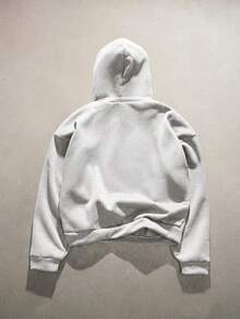 AXEPEAK Sudadera con capucha de forro polar casual con bordado de letras para hombres, otoño - Albaricoque - Ver 2