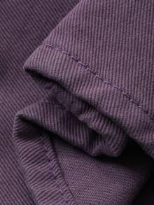 DAZY Toddler Girls' Washed Loose Wide-Leg Casual Korean Style Jeans - Purple - View 6