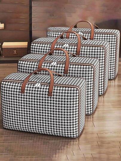 1pc Non-Woven Closet Storage Bag Clothes Quilt Storage Bag Large Capacity Mobile Packaging Bag Duffel Bag Large Capacity Non-Woven Quilt Clothes Storage Bag Clothes Packaging Box Quilt Storage Bag Blanket Bedclothes Home Storage And Finishing Bedroom Clothes Organizer With Handle Bedroom Channel Decoration