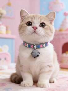 PETSIN 1 Piece Pet Love Bell Collar Adjustable Neck Size Cat Collar Dog Collar Pet Accessories Pet Supplies - Multicolor - View 25