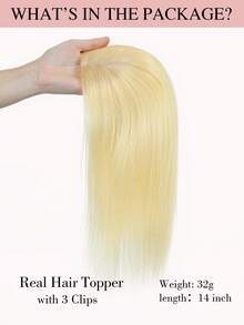 9AM Hair 4.5x3 Human Hair Mono Lace Topper For Women,Blonde Color Hair Pieces For Thinning Hair Hair Loss,Adds Volume & Covers Gray Winter Christmas Halloween Costumes Autumn Outfits Women Fall Outfits Women Chic Elegant Glow Edgy Clean Classic Lit Snack Baddie 90s Vintage Retro Grunge Cottagecore Kawaii Cyberpunk Streetwear Preppy Futuristic Minimalist Street Style Bridal Photoshoot Date Night Casual Cozy Night Out Butterfly Clips - S613 - View 5