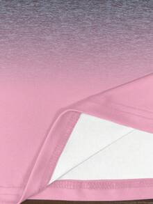 EMERY ROSE 渐变色块V领短袖大码T恤 - 彩色 - 查看 7