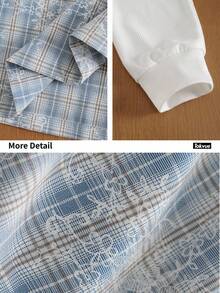 TOKVUE Áo sơ mi dài tay dáng ngắn 2 trong 1 dành cho nam - Nhiều màu - Xem 5