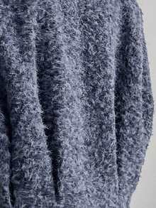 Almamuse Femmes grande taille Gilet sans manches minimaliste de couleur unie - Bleu azur - Voir 5