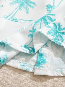 Souflis Souflis 2pcs Baby Boy Summer Leaf Print Shirt And Casual Shorts Set - Multicolor - View 7