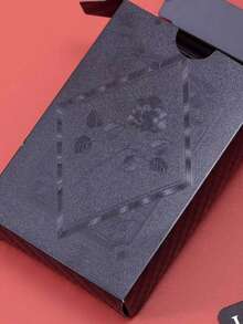 1 paquete de cartas de juego impermeables y flexibles con caja, con un diseño genial ideal para fiestas, juegos, regalos y celebraciones. Cartas negras; perfectas para regalar. - Rosa negra - Ver 6