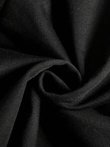 ROMWE MEN Pantalones cortos de hombre con estampado de anime lavado - Negro - Ver 8