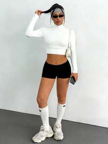 Sovereign Charm Women's Casual Sports T-Shirt & Tank Top With Back Detail - White - View 3