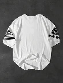 PAVTROS Men's Minimalist Printed Round Neck Short Sleeve T-Shirt